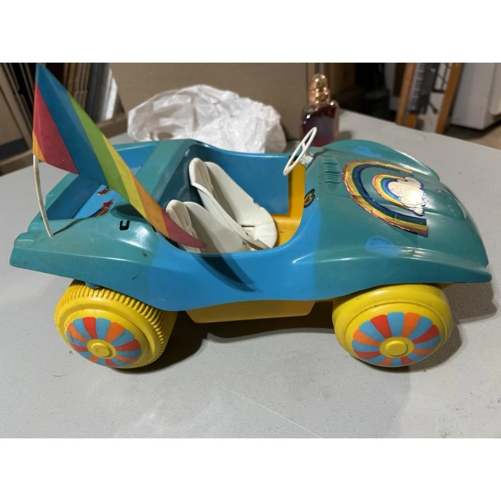 Vintage 1983 Mattel Rainbow Brite‎ Bright Color Buggy Blue Convertible Car
